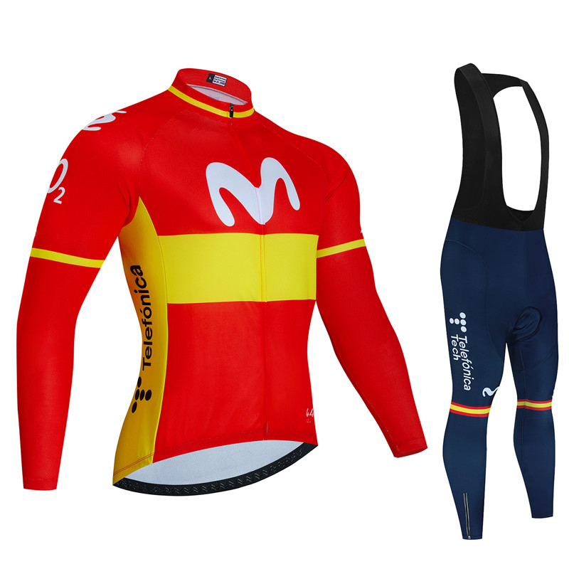 Cycling Gear Sale - Spain Movistar Autumn Long Sleeve Cycling