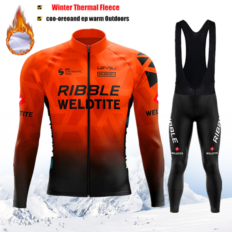 Cycling Gear Jersey - RIBBLE Winter Cycling Jersey Set Men