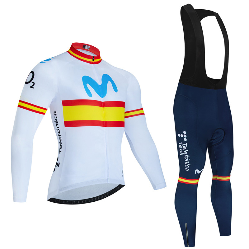 Spain Movistar Autumn Long Sle - Cycling Gear Sale review and price