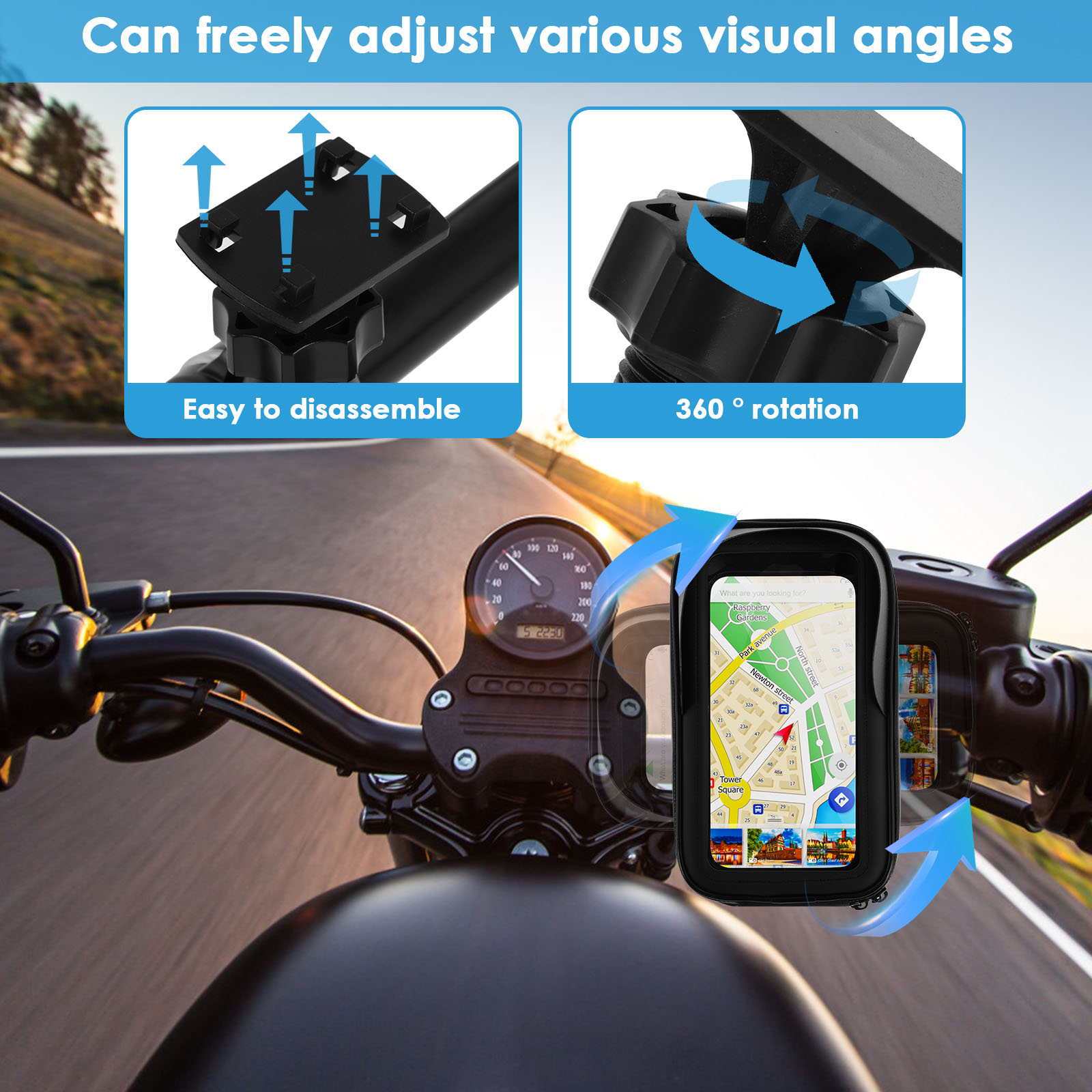 Motorcycle Bike Phone Holder B - Cycling Gear Organizer review and price