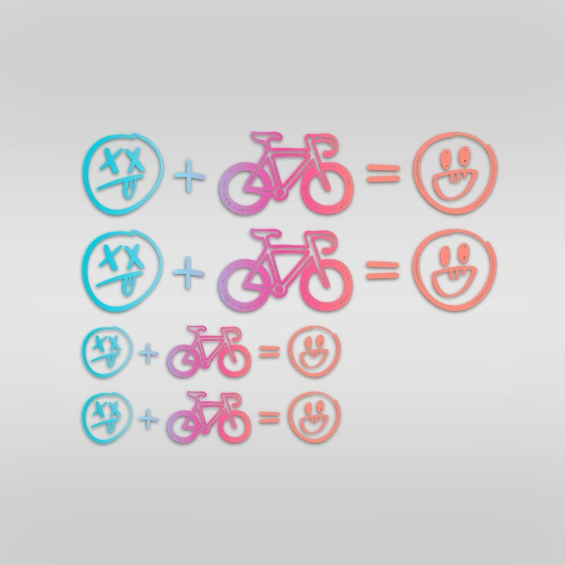 4pcs Happy Face Bike Sticker S - Cycling Gear Sale review and price