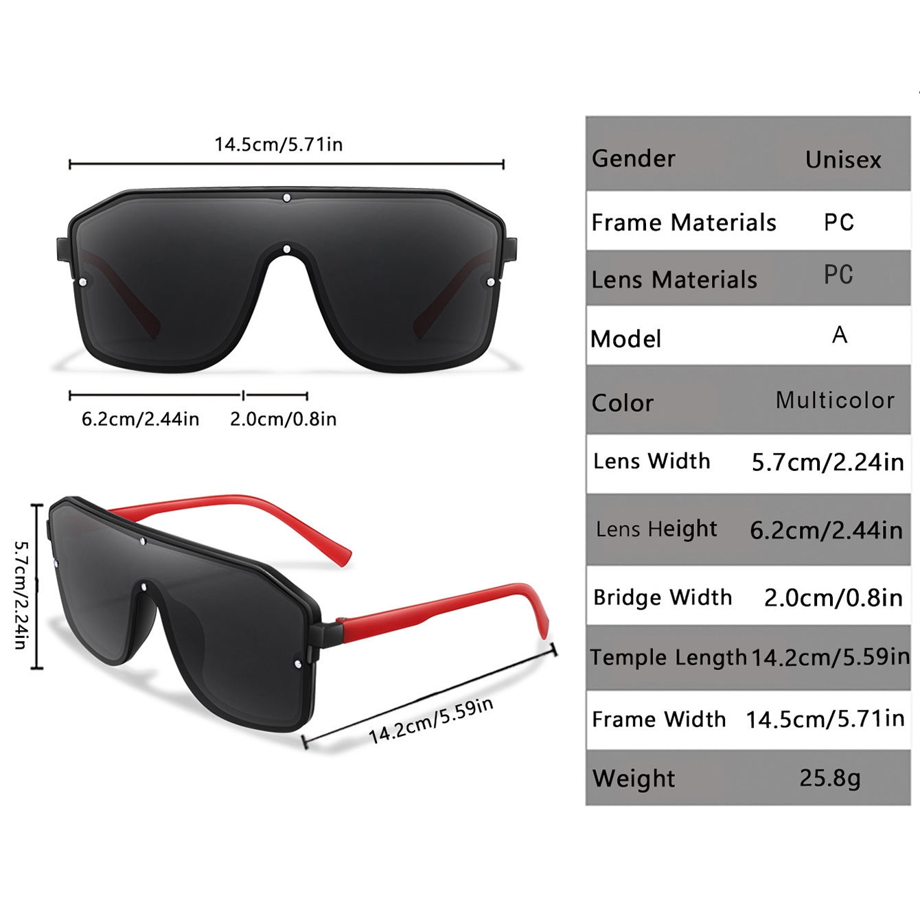 New Brand Square Big Frame Sun - Cycle Zone review and price