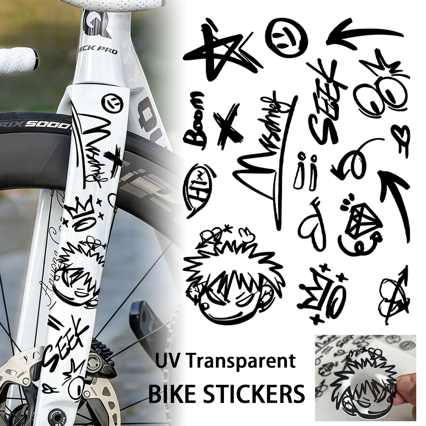 UV Transparent Graffiti DIY Bi - Cycling Gear Sale review and price