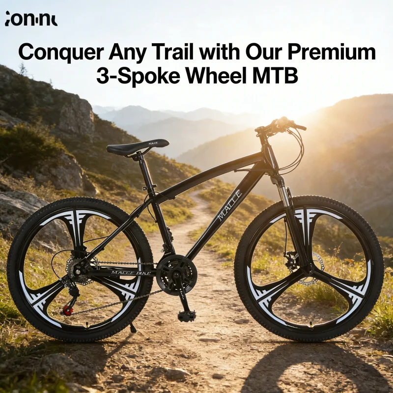 Black 24-inch Three-Knife Moun - Carbon Bike Frame review and price