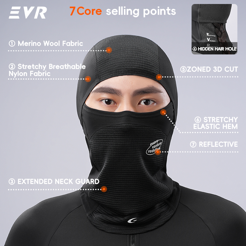 EVR Winter Wool Face Mask Neck - Cycling Gear For Winter review and price